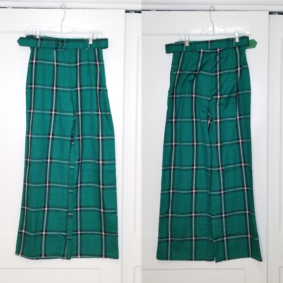Modcloth Here and Haute Plaid Wide Leg Trousers - Picture 5 of 8